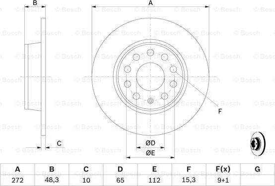 BOSCH 0 986 479 677 - Гальмівний диск autozip.com.ua