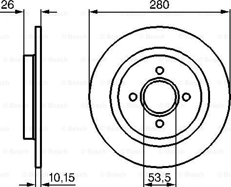 BOSCH 0 986 479 049 - Гальмівний диск autozip.com.ua