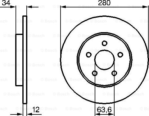 BOSCH 0 986 479 B65 - Гальмівний диск autozip.com.ua