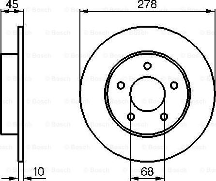 BOSCH 0 986 479 067 - Гальмівний диск autozip.com.ua