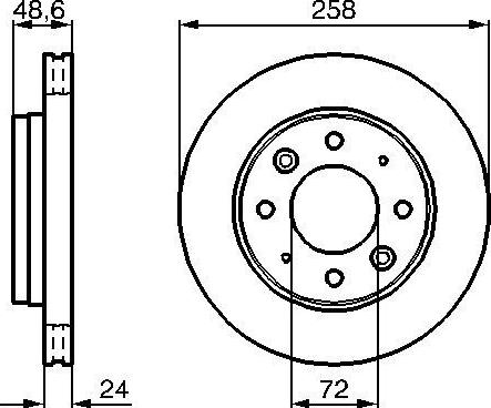 BOSCH 0 986 479 019 - Гальмівний диск autozip.com.ua