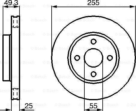 BOSCH 0 986 479 084 - Гальмівний диск autozip.com.ua