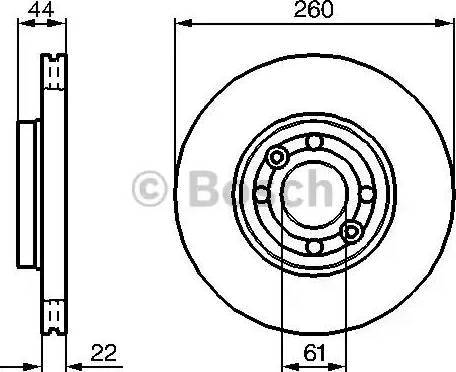 BOSCH 0 986 479 080 - Гальмівний диск autozip.com.ua