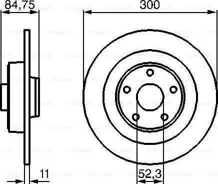 BOSCH 0 986 479 083 - Гальмівний диск autozip.com.ua