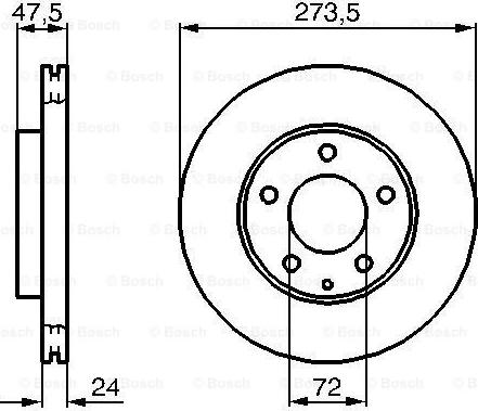 BOSCH 0 986 479 034 - Гальмівний диск autozip.com.ua