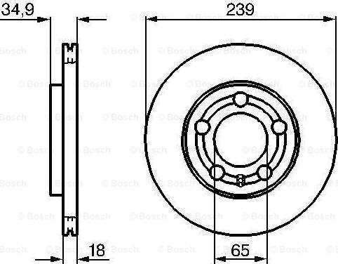 BOSCH 0 986 479 036 - Гальмівний диск autozip.com.ua