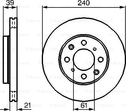 BOSCH 0 986 479 033 - Гальмівний диск autozip.com.ua