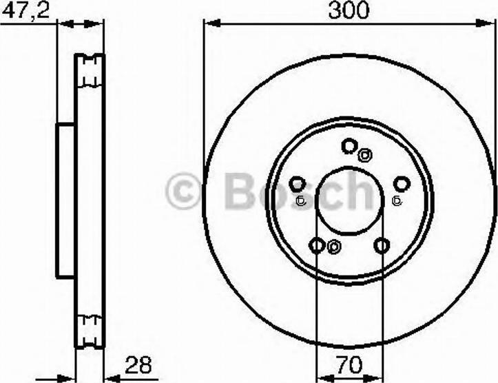 BOSCH 0 986 479 032 - Гальмівний диск autozip.com.ua