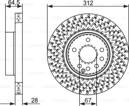 BOSCH 0 986 479 072 - Гальмівний диск autozip.com.ua