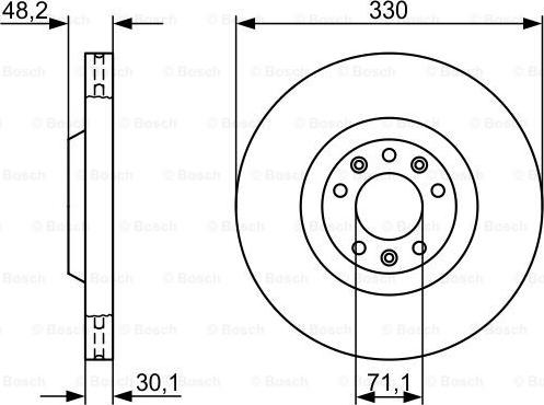 BOSCH 0 986 479 192 - Гальмівний диск autozip.com.ua