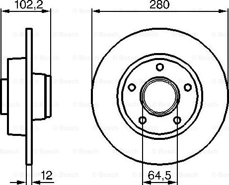 BOSCH 0 986 479 144 - Гальмівний диск autozip.com.ua