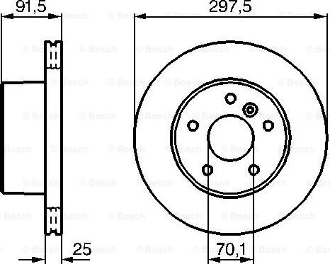 BOSCH 0 986 479 146 - Гальмівний диск autozip.com.ua