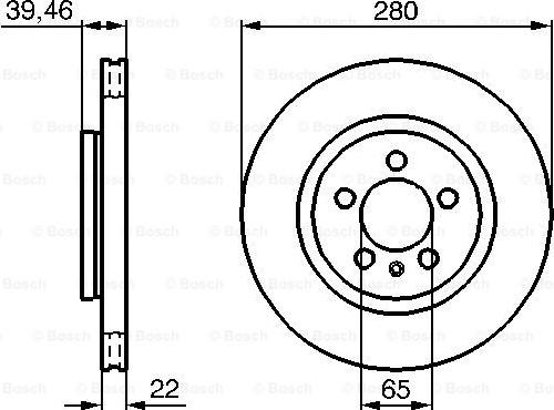 BOSCH 0 986 479 156 - Гальмівний диск autozip.com.ua