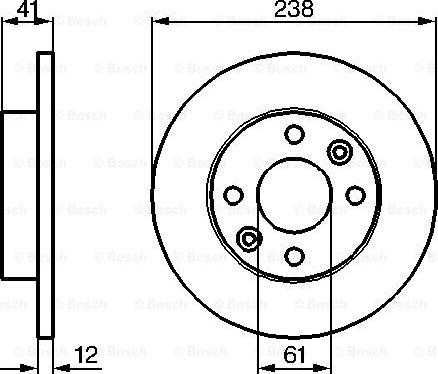 BOSCH 0 986 479 165 - Гальмівний диск autozip.com.ua