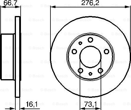 BOSCH 0 986 479 161 - Гальмівний диск autozip.com.ua