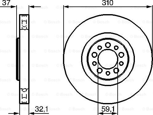 BOSCH 0 986 479 168 - Гальмівний диск autozip.com.ua