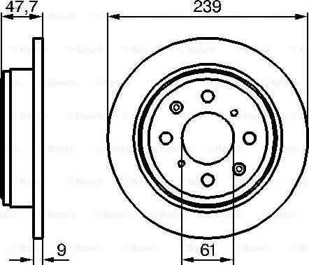 BOSCH 0 986 479 101 - Гальмівний диск autozip.com.ua