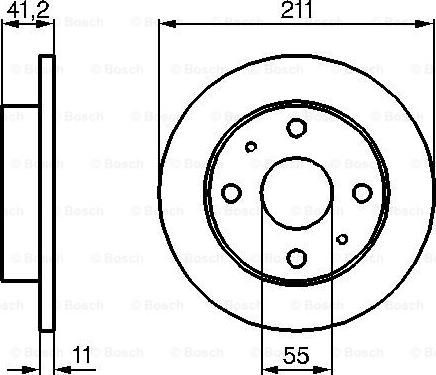 BOSCH 0 986 479 119 - Гальмівний диск autozip.com.ua