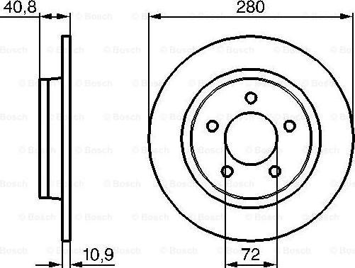 BOSCH 0 986 479 181 - Гальмівний диск autozip.com.ua