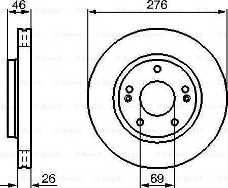 BOSCH 0 986 479 124 - Гальмівний диск autozip.com.ua