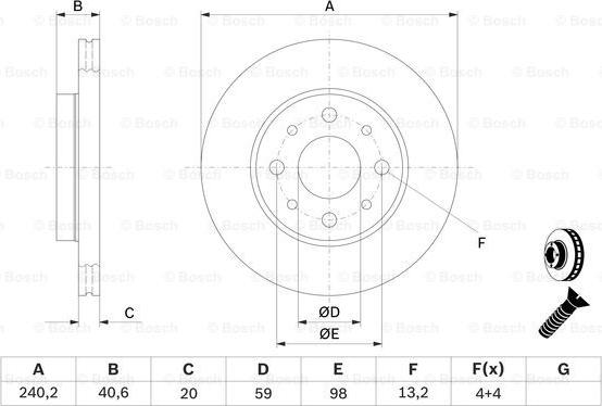 BOSCH 0 986 479 B76 - Гальмівний диск autozip.com.ua