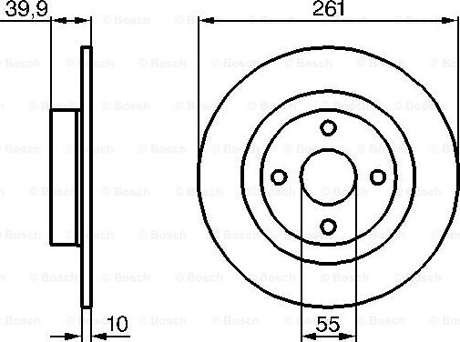 BOSCH 0 986 479 128 - Гальмівний диск autozip.com.ua