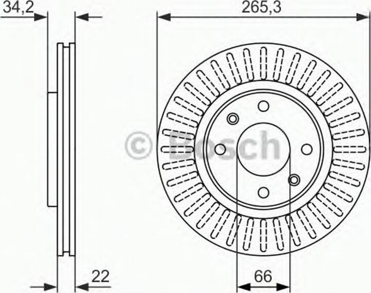 BOSCH 0 986 479 890 - Гальмівний диск autozip.com.ua