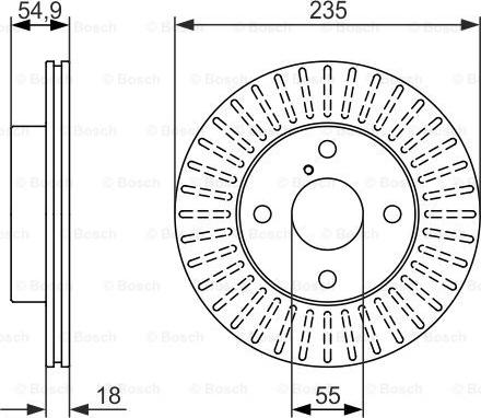 BOSCH 0 986 479 845 - Гальмівний диск autozip.com.ua