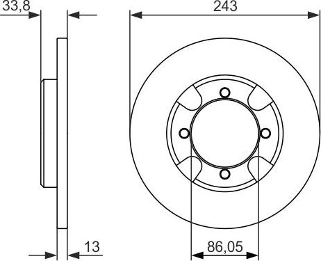 BOSCH 0 986 479 846 - Гальмівний диск autozip.com.ua