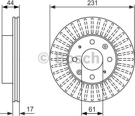 BOSCH 0 986 479 841 - Гальмівний диск autozip.com.ua