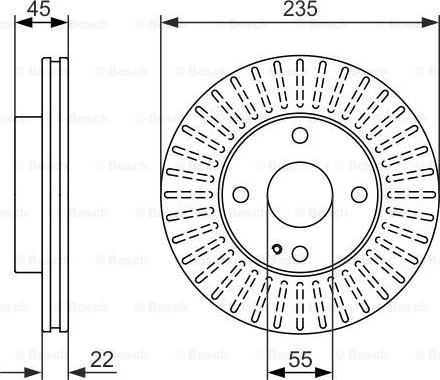 BOSCH 0 986 479 842 - Гальмівний диск autozip.com.ua