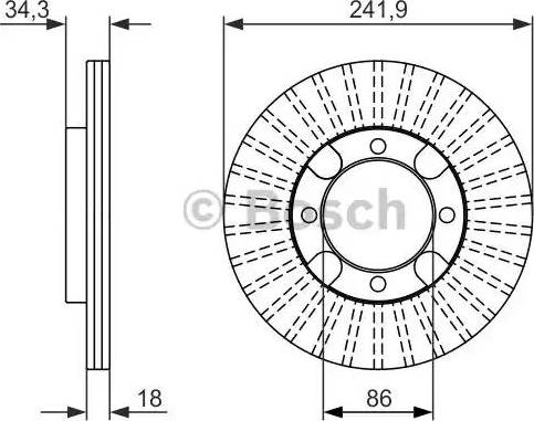 BOSCH 0 986 479 847 - Гальмівний диск autozip.com.ua