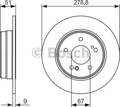 BOSCH 0 986 479 854 - Гальмівний диск autozip.com.ua