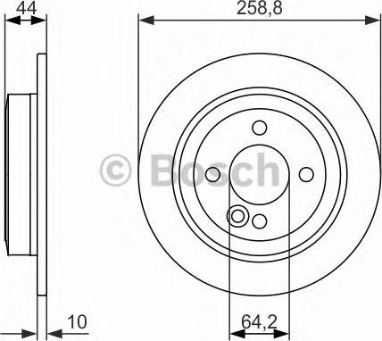 BOSCH 0 986 479 886 - Гальмівний диск autozip.com.ua