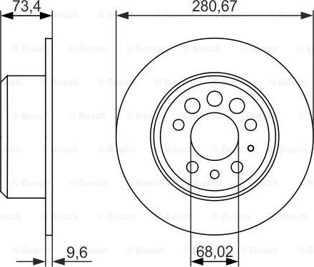 BOSCH 0 986 479 835 - Гальмівний диск autozip.com.ua