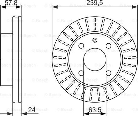 BOSCH 0 986 479 836 - Гальмівний диск autozip.com.ua