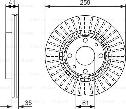 BOSCH 0 986 479 833 - Гальмівний диск autozip.com.ua