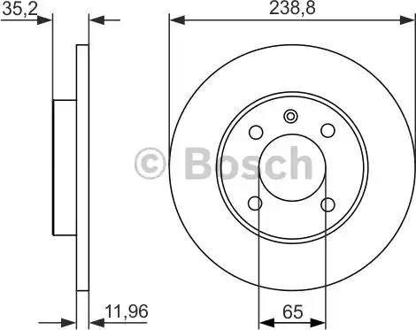 BOSCH 0 986 479 825 - Гальмівний диск autozip.com.ua