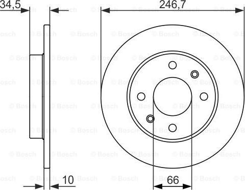 BOSCH 0 986 479 827 - Гальмівний диск autozip.com.ua