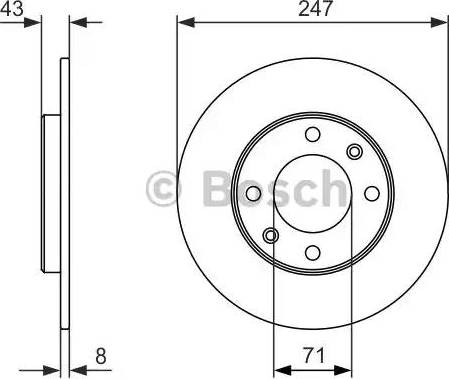 BOSCH 0 986 479 870 - Гальмівний диск autozip.com.ua