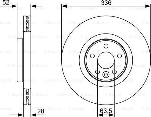 BOSCH 0 986 479 395 - Гальмівний диск autozip.com.ua