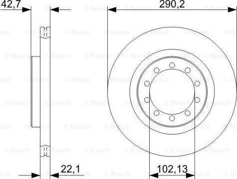 BOSCH 0 986 479 343 - Гальмівний диск autozip.com.ua