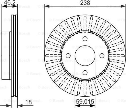 BOSCH 0 986 479 354 - Гальмівний диск autozip.com.ua