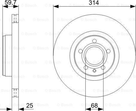 BOSCH 0 986 479 301 - Гальмівний диск autozip.com.ua