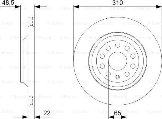 BOSCH 0 986 479 303 - Гальмівний диск autozip.com.ua