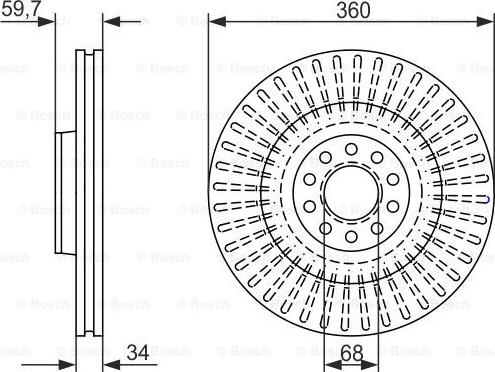 BOSCH 0 986 479 302 - Гальмівний диск autozip.com.ua