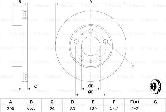 BOSCH 0 986 479 314 - Гальмівний диск autozip.com.ua