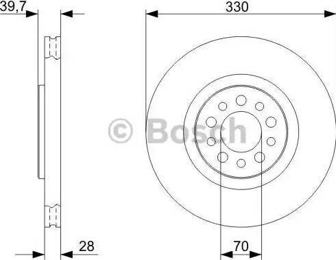 BOSCH 0 986 479 324 - Гальмівний диск autozip.com.ua