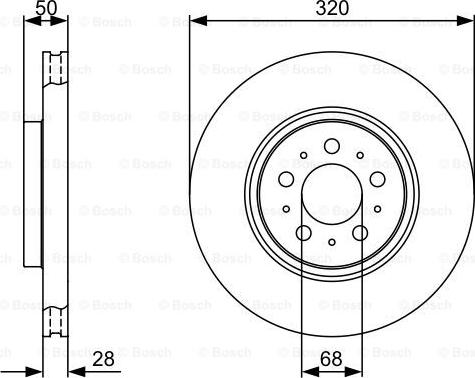 BOSCH 0 986 479 321 - Гальмівний диск autozip.com.ua