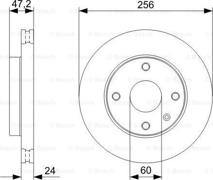 BOSCH 0 986 479 328 - Гальмівний диск autozip.com.ua